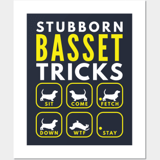 Stubborn Basset Tricks - Dog Training Posters and Art